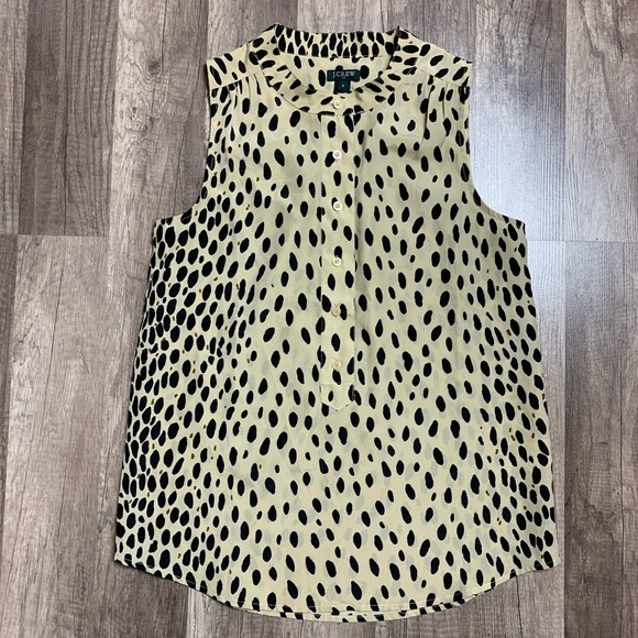 J. Crew Tops - J. Crew Animal Print Sleeveless Blouse